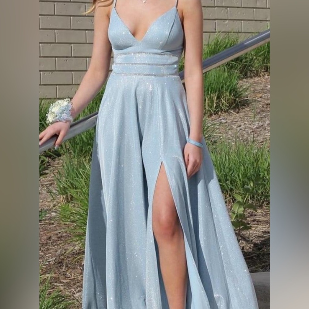 NWT Speechless Light Blue Glitter Prom Dress